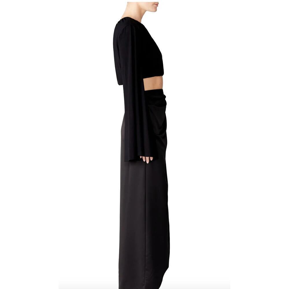 Sid Neigum Cropped Asymmetric Top SZ 10 in Black - Picture 3 of 8